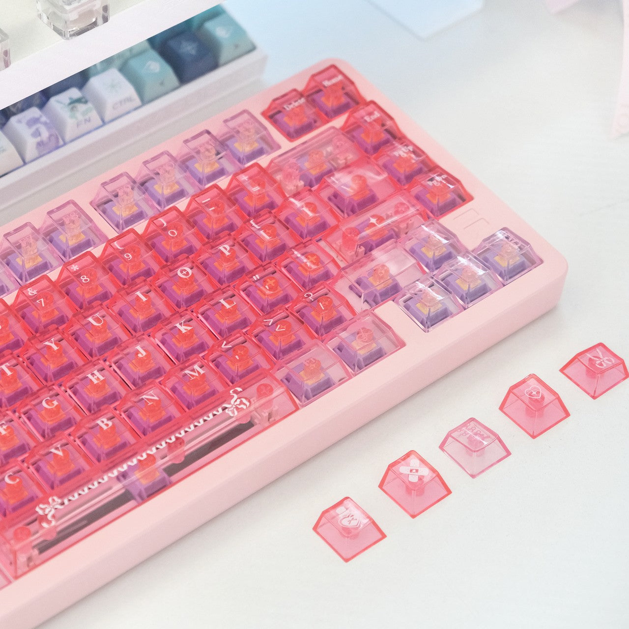 Pink Cat Nurse keycaps
