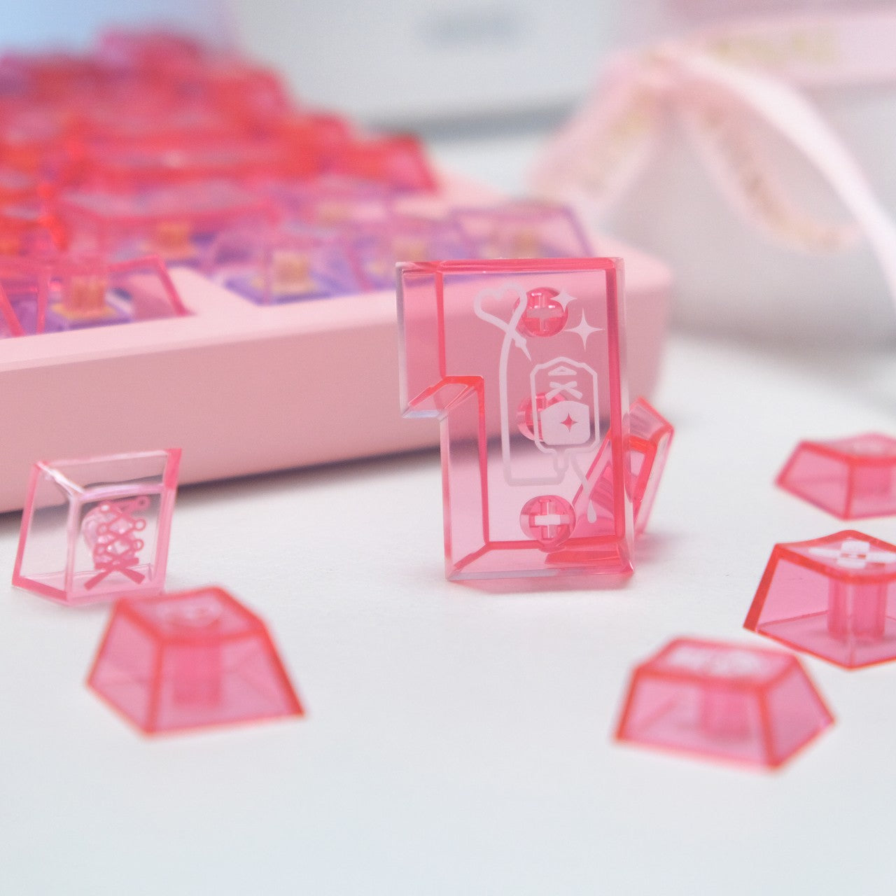 Pink Cat Nurse keycaps