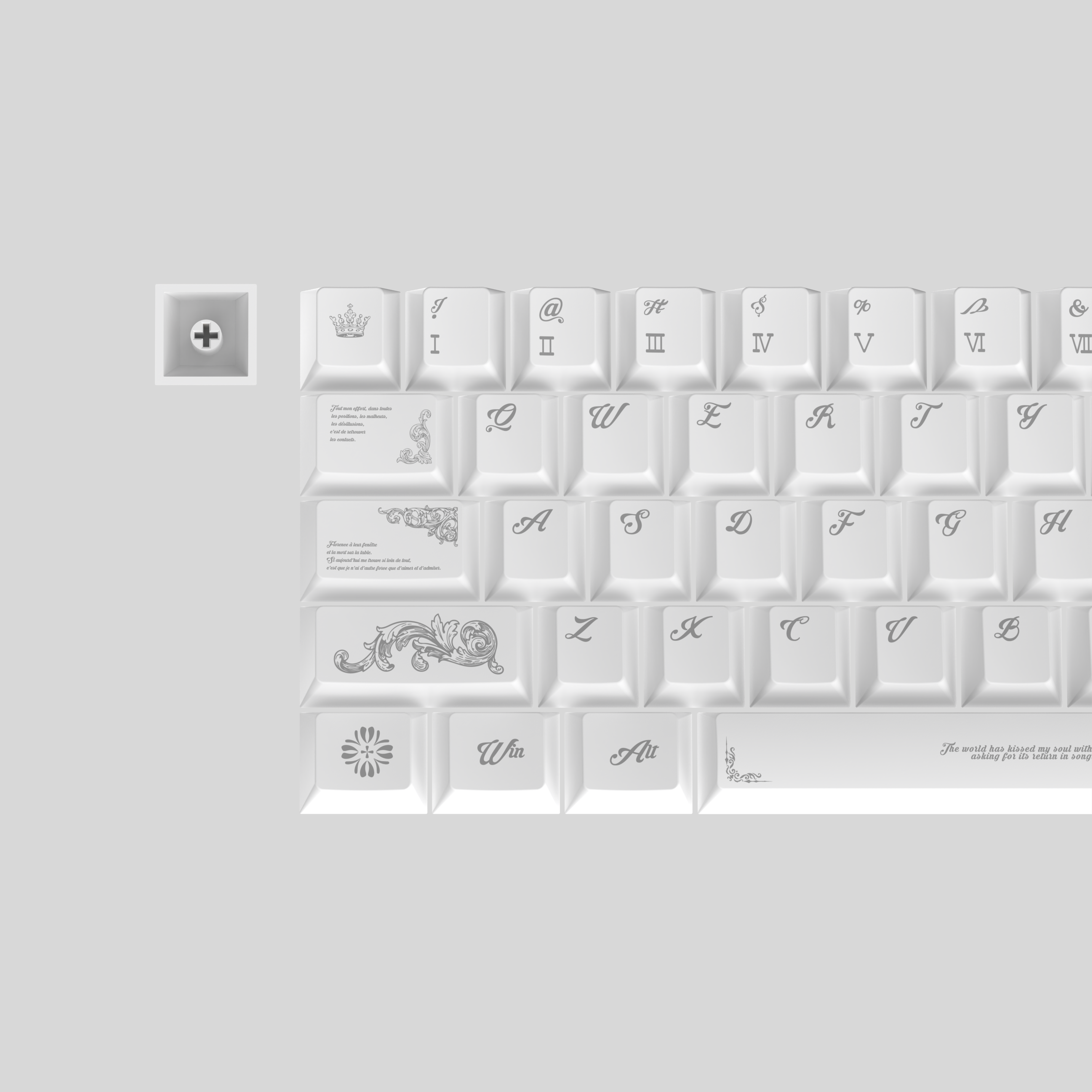 Baroque Keycaps gold