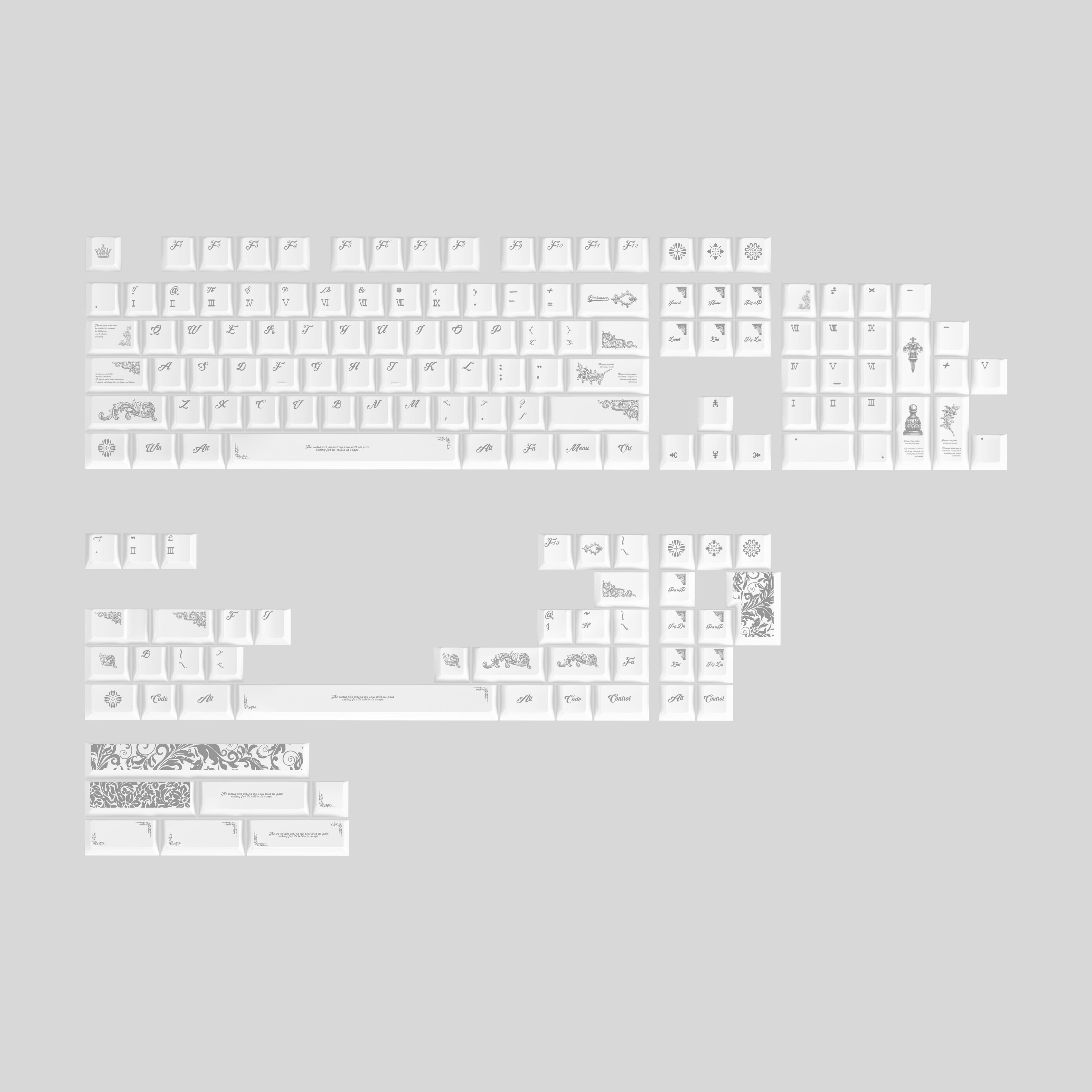 Baroque Keycaps gold