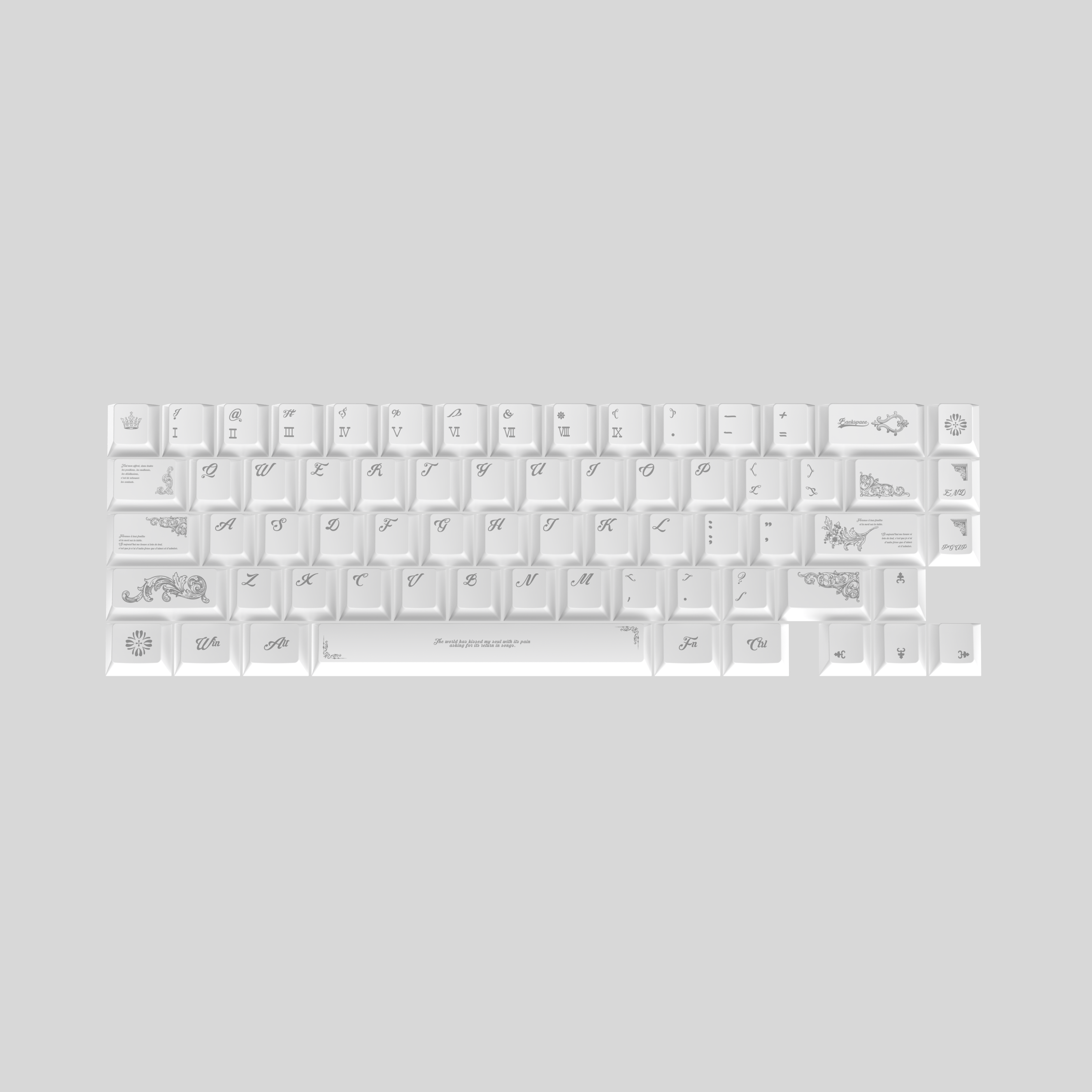 Baroque Keycaps gold