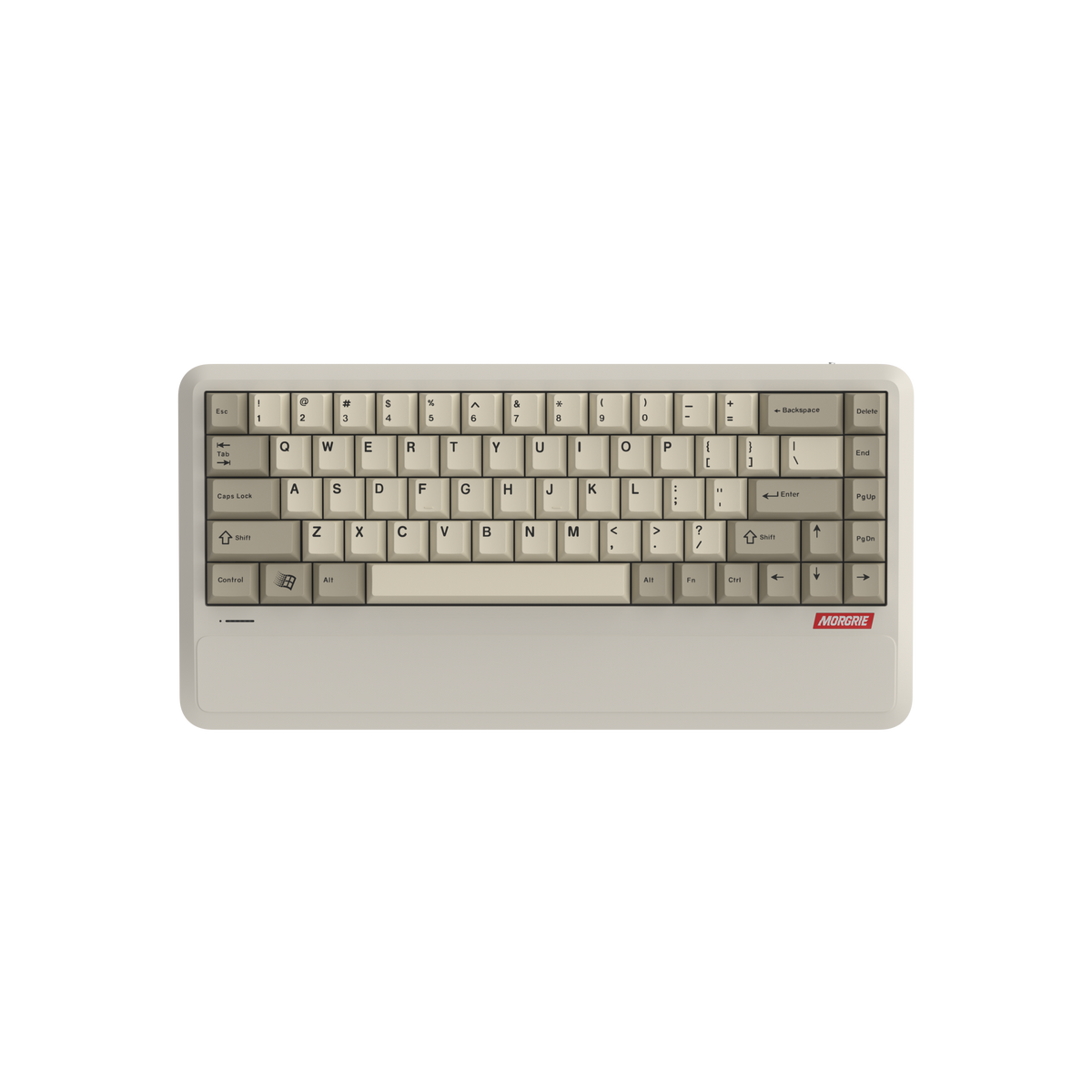Beige DOS68 top view showing the 68-key ANSI layout