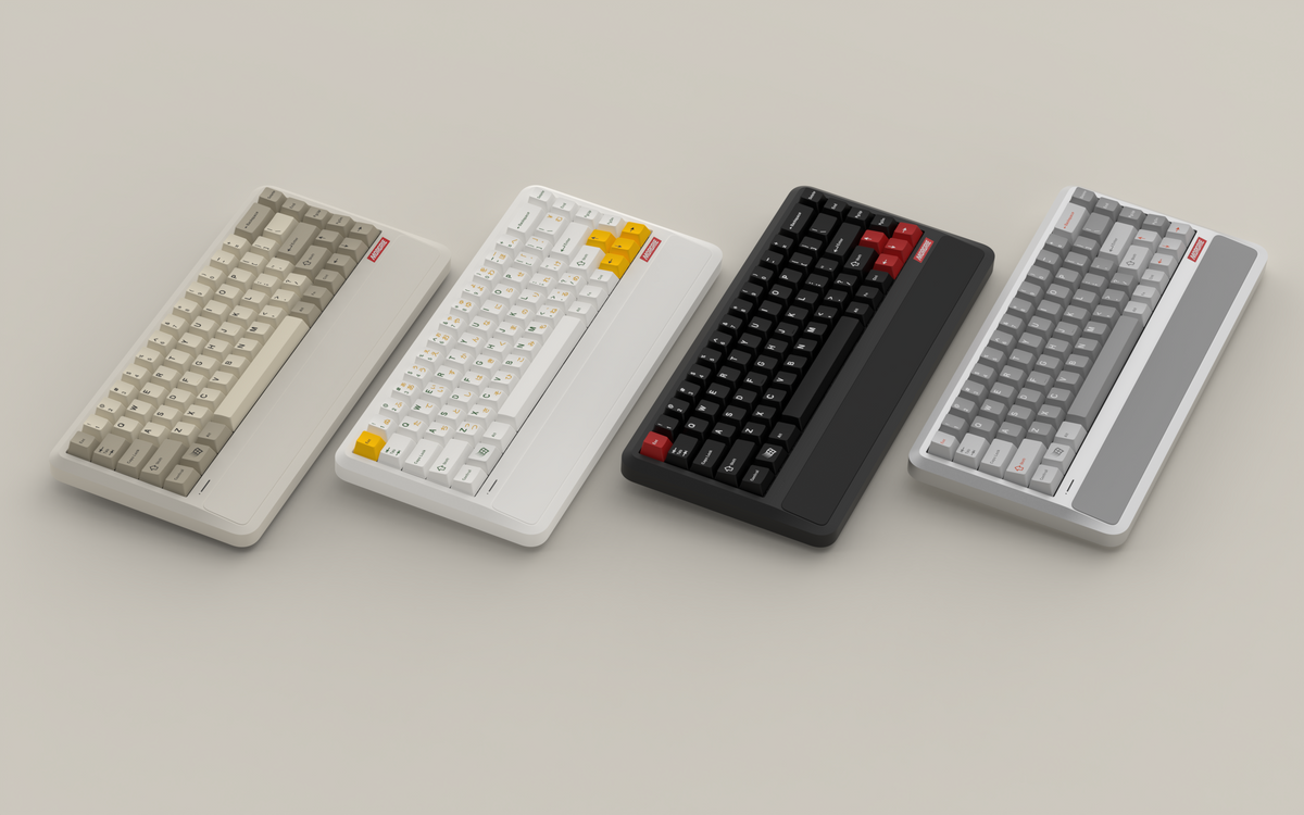 Four DOS68 colorways arranged together