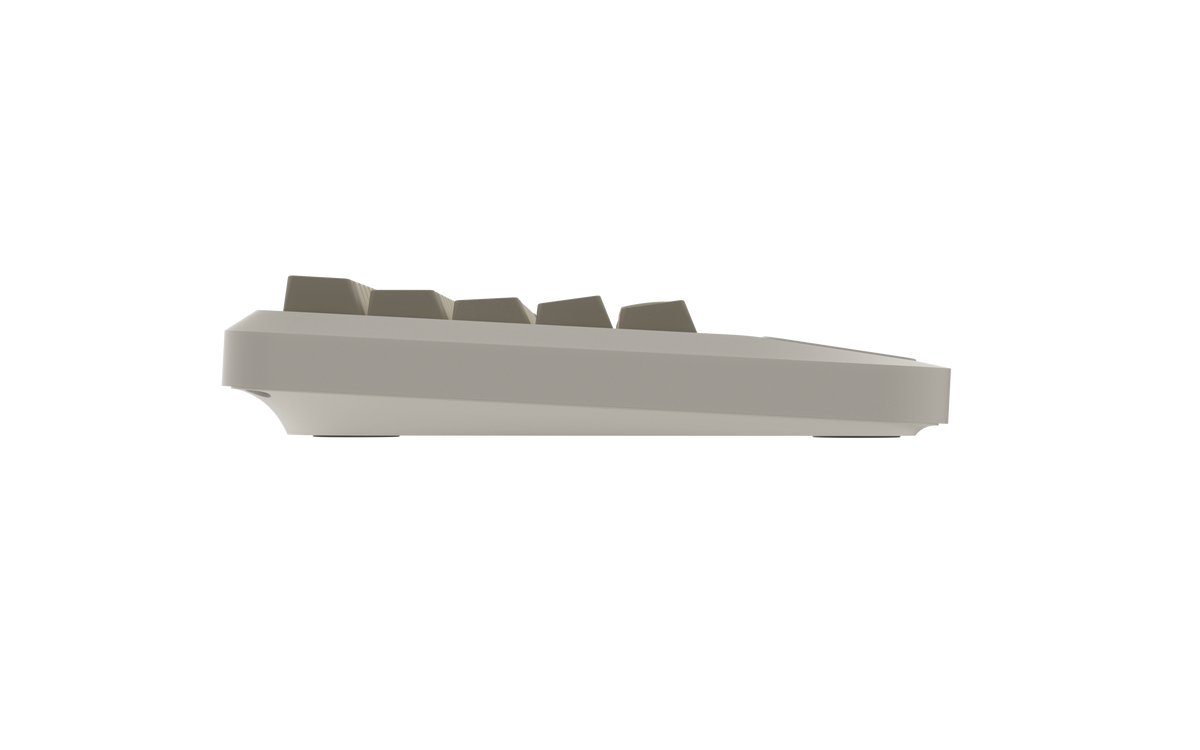 DOS68 low side profile and three degree typing angle