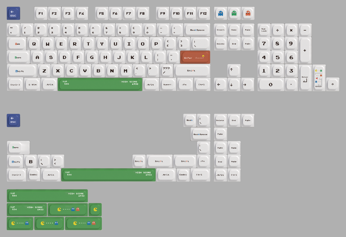 Complete PAC 144-key full keycap kit