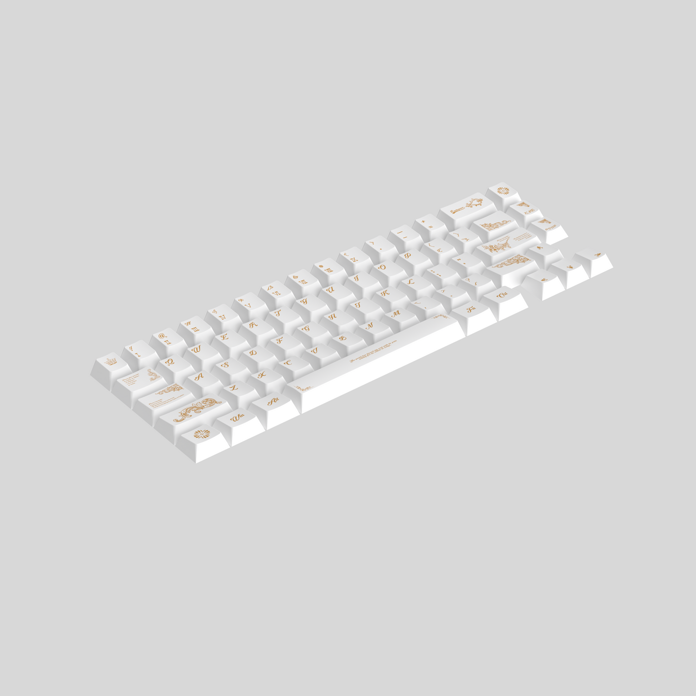 Baroque Keycaps gold
