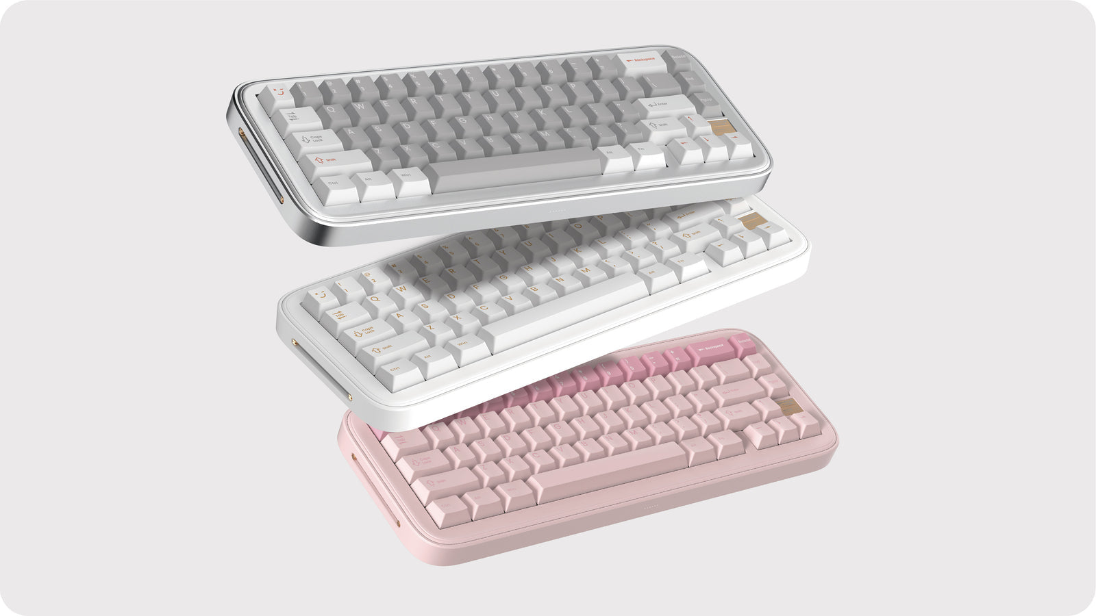MORGRIE Spacetime 65 in silver, white and pink