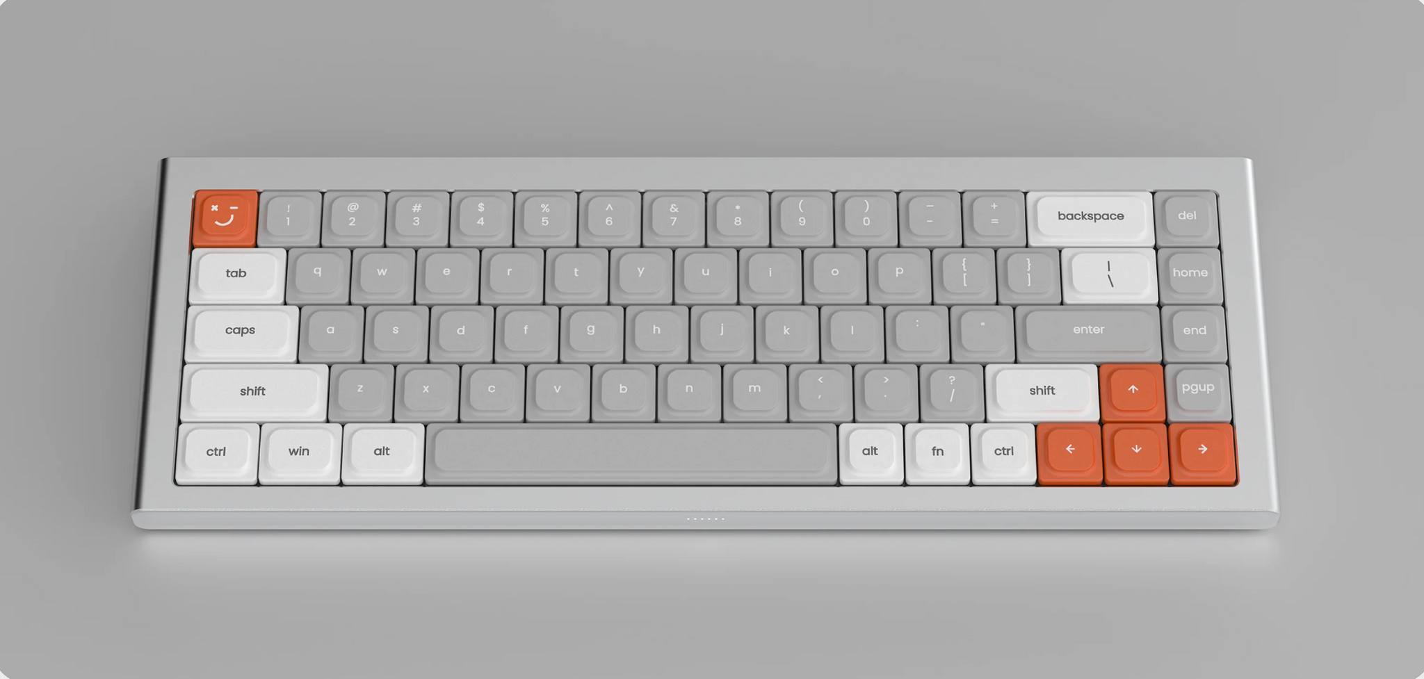 Silver AIR68 low-profile wireless mechanical keyboard