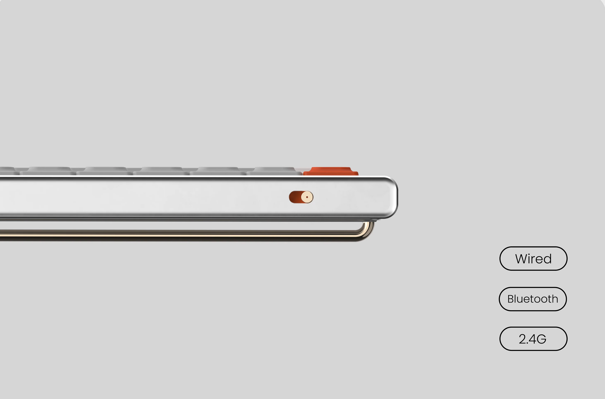 AIR68 side profile with wired, Bluetooth and 2.4G connection modes