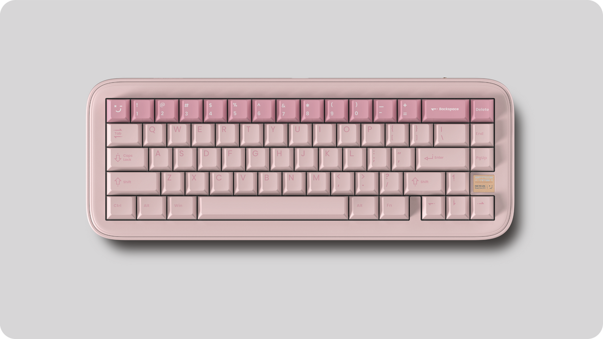 Pink Spacetime 65 wireless mechanical keyboard