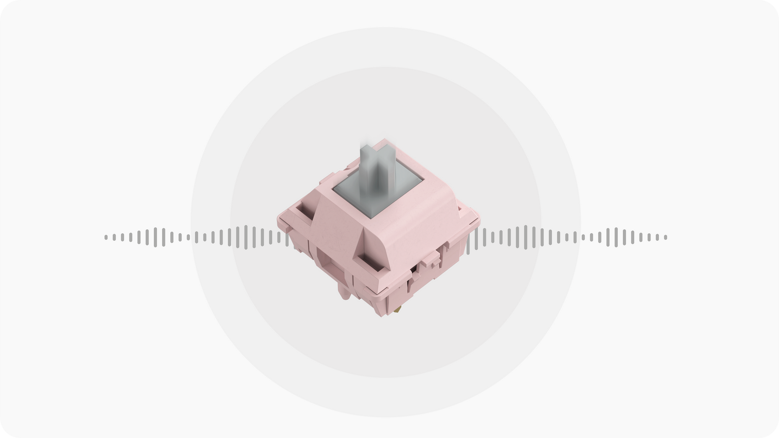 Pink custom mechanical switch used in the MORGRIE Spacetime 65